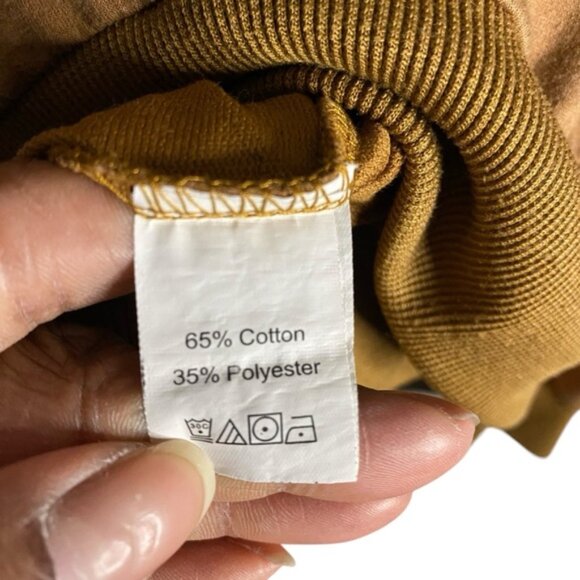 ROMWE Women's Brown Alaska The Front Frontier Embroidered Crewneck Sweatshirt - Picture 5 of 8